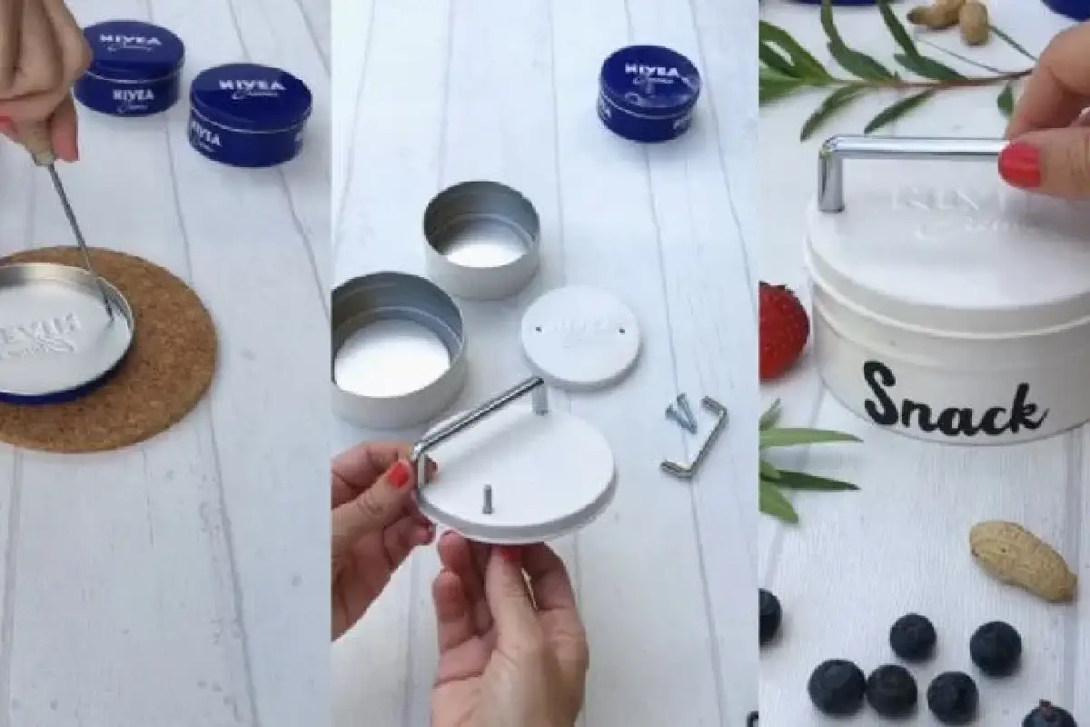 DIY: Tee tyhjästä Nivean sinisestä purkista kätevä keittiön säilytysratkaisu