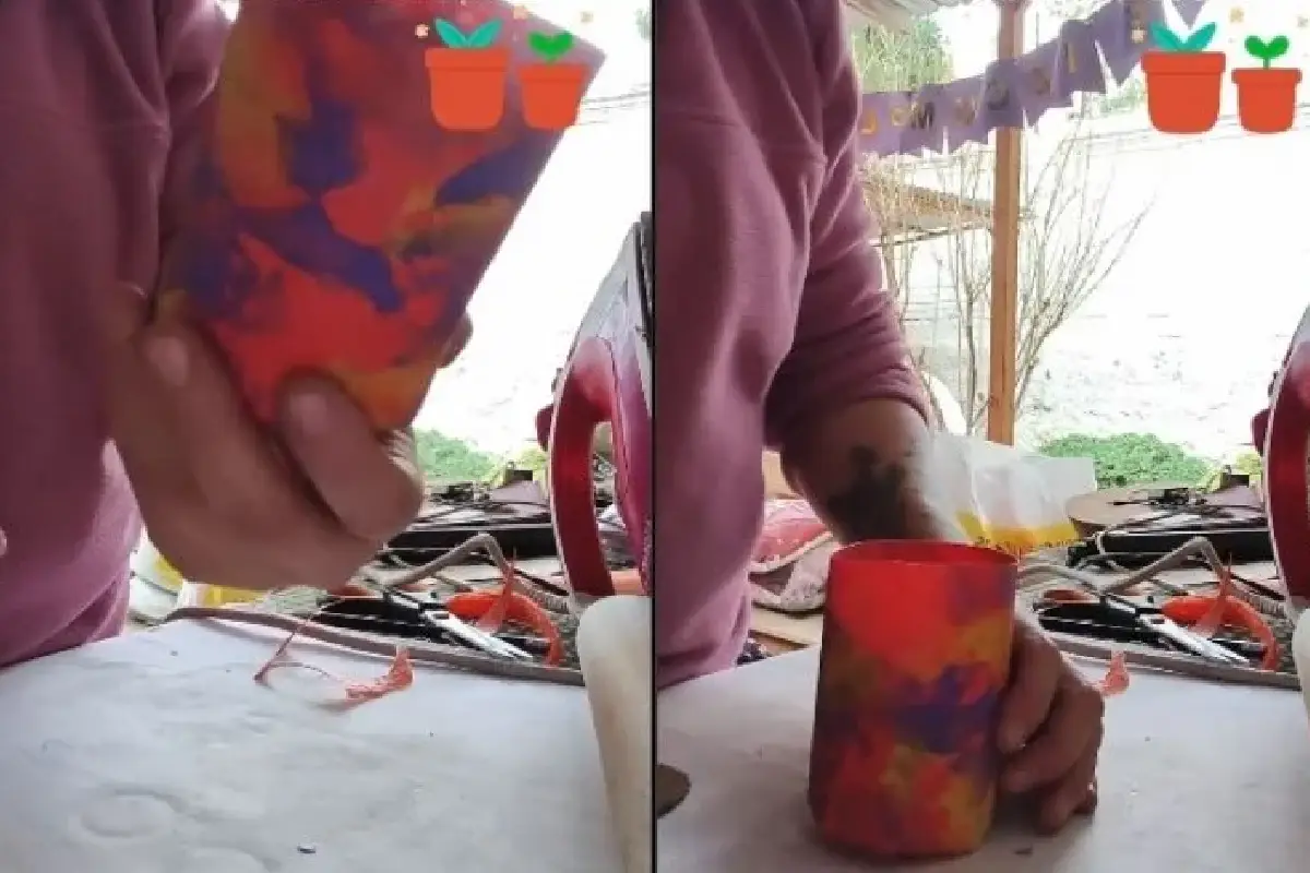 Muovipusseista värikkäitä kukkaruukkuja – luovaa kierrätystä kotona