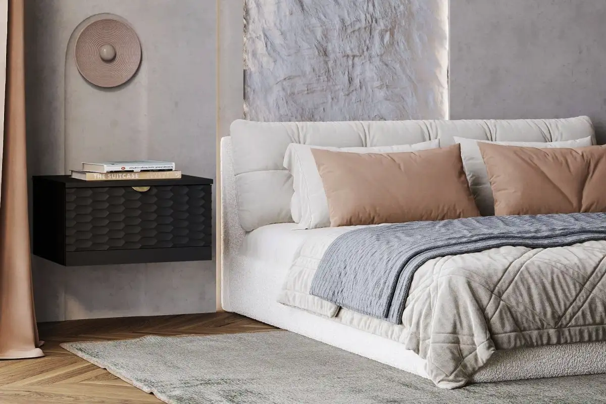 Etukäteen yöpöydät: Moderni tapa tehdä makuuhuoneesta tyylikäs ja tilava
