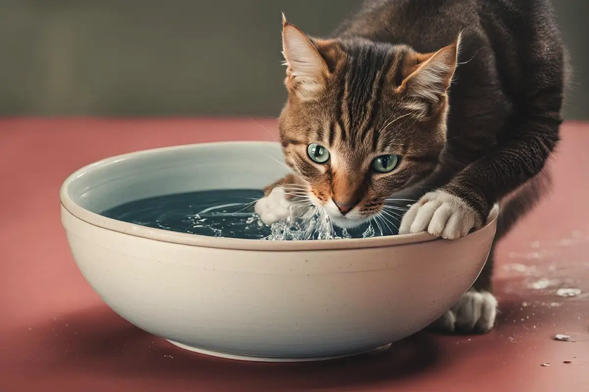 Miksi kissat kastavat tassunsa veteen? 7 syytä tähän omituiseen tapaan