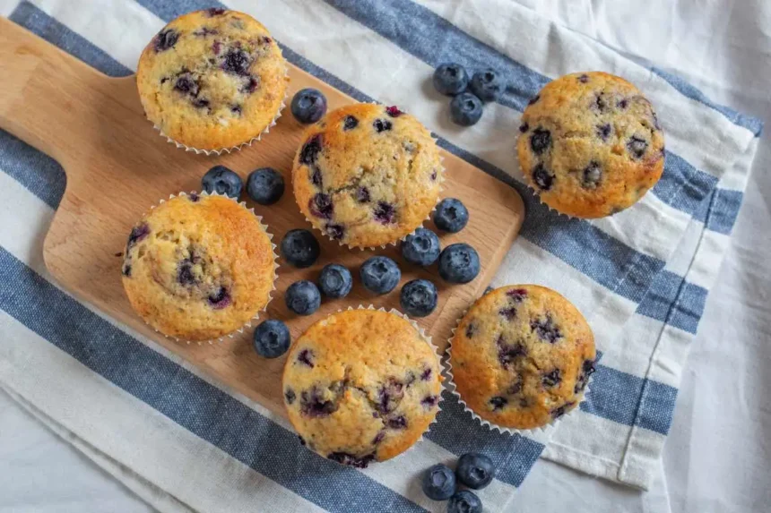Sitruunaiset mustikkamuffinssit kermalla – mehevyys, joka saa sinut sulkemaan silmät nautinnosta