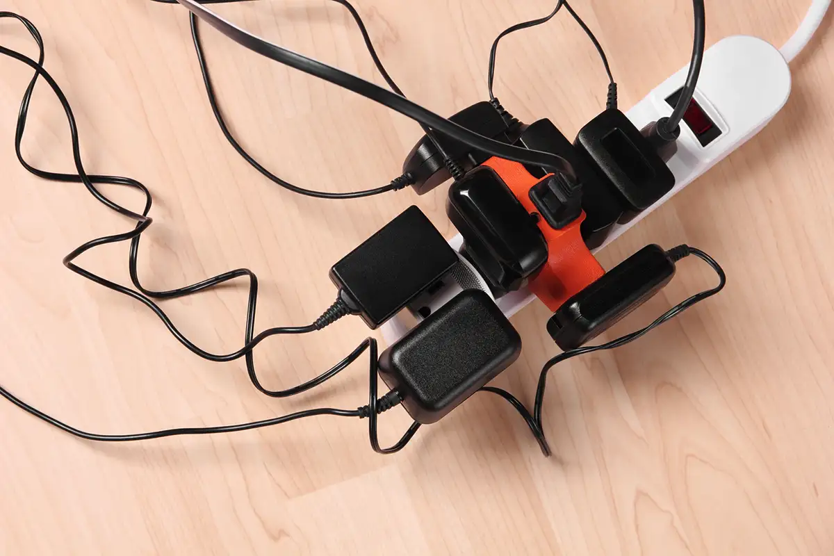 Kuinka monta laitetta yhden pistorasian ja jatkojohdon todella kestää, ennen kuin koko elämäsi palaa 7 minuutissa